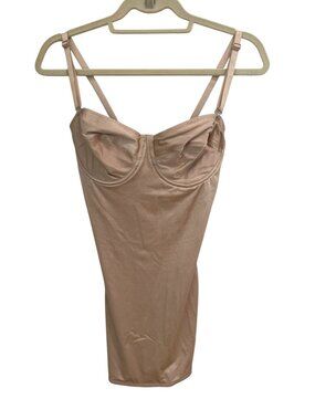 Vintage Delicates Shapewear Slip Camisole – Beige Shimmer, Size 36C